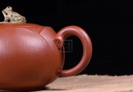 《荷塘月色茶具》宜興紫砂壺名師高級工藝美術(shù)師手工大紅袍金絲西施泡茶壺