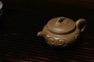 《仿古如意》宜興紫砂壺助理工藝美術(shù)師手工頂級蟹殼青茶壺泡茶具仿古如意