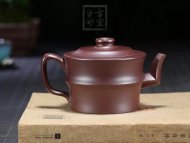 《竹段》宜興紫砂壺工藝美術師手工竹段紫茄泥
