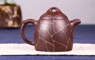 《金絲秦權》宜興紫砂壺工藝美術師手工紫泥泡茶壺秦權茶具