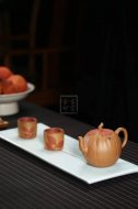《銀杏壺》宜興紫砂茶壺高級工藝美術(shù)師段泥（配紅泥）創(chuàng)新壺