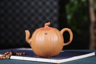 《銀杏壺》宜興紫砂茶壺高級工藝美術(shù)師段泥（配紅泥）創(chuàng)新壺